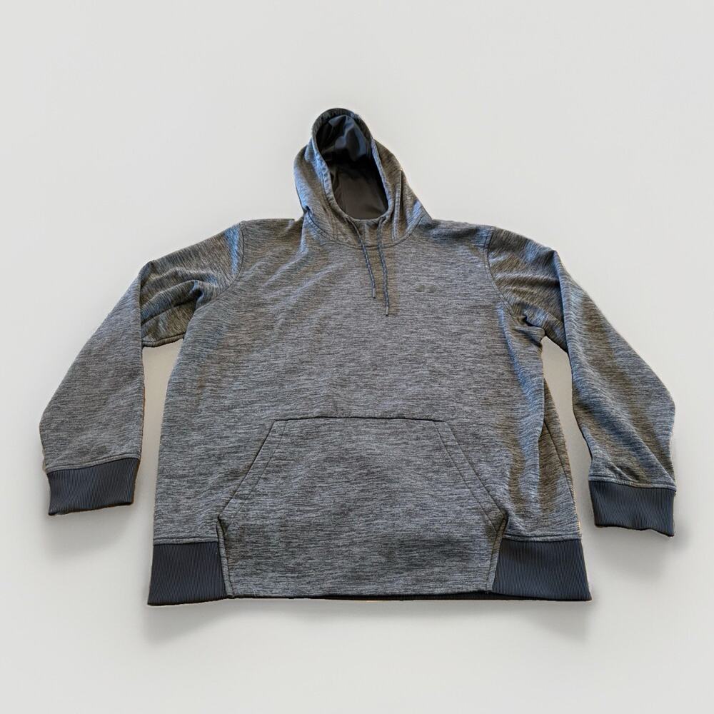 Under Armour Mens ColdGear Gray Loose Pullover Hooded Sweatshirt Size XL